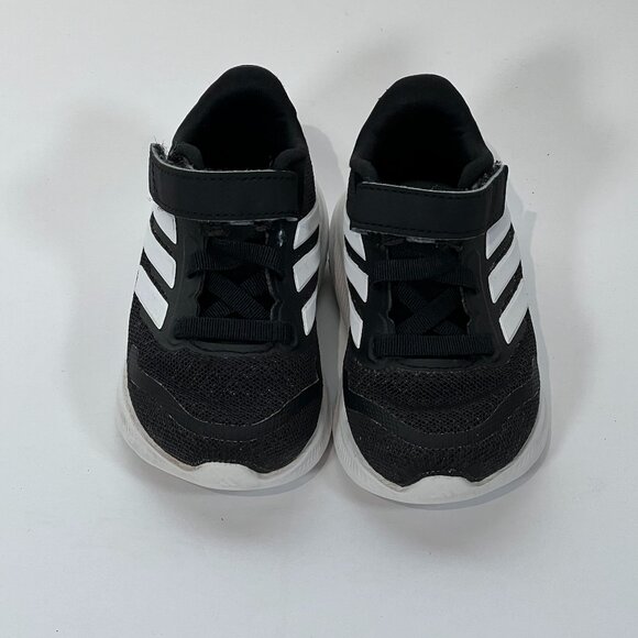 adidas Sneakers Runfalcon 5 Toddler US 5K  Core Black Cloud White Hook And Loop - Picture 1 of 10